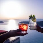 Daybed Relaxation with infinity pool use with caldera views - The Unique Setting at White Pearl Cavalieri