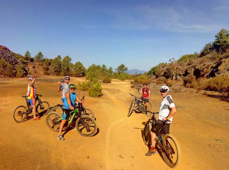 E-biking inside the mine tunnels on Monte Calamita, Capoliveri - Starting Point at Elba MTB Capoliveri in Tuscany