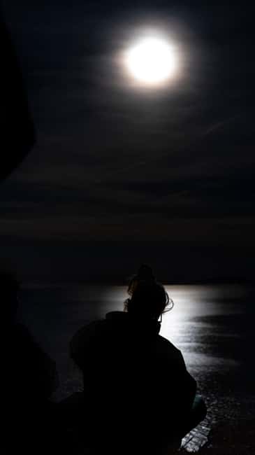 E-biking with the full moon reflected on the sea at Costa dei Gabbiani - The Unique Allure of Night E-Biking on Elba