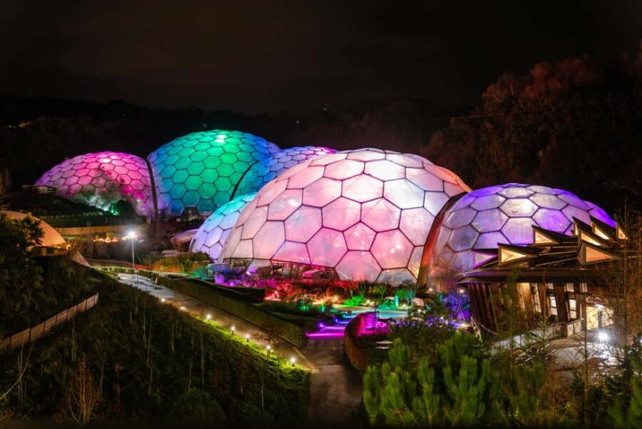 Eden Project Christmas Lights Experience - The Eden Project as a Festive Light Show Venue