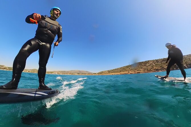Efoil and water sports in Athens - The Scenic Setting of Charakas Beach in Keratea
