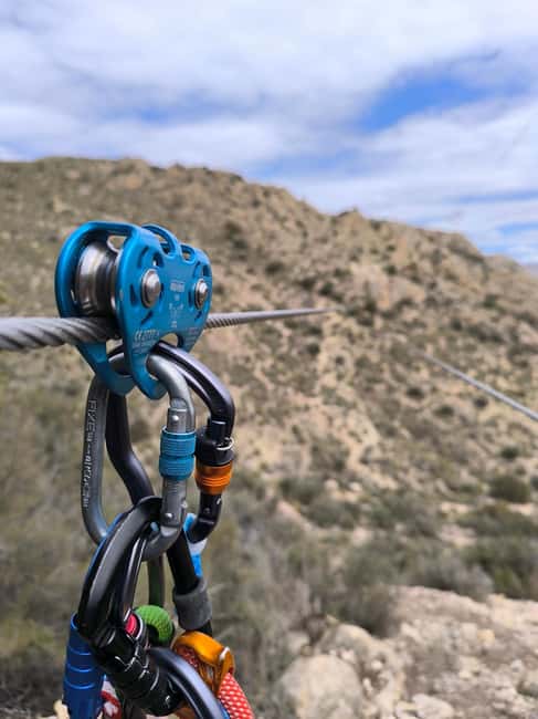 Elda: El Bolón via ferrata with zipline and abseiling - Starting point at the Sierra de Bolón