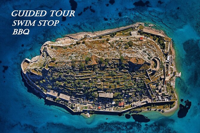 Elounda: Spinalonga Prof. Guided Boat Tour w/ BBQ + Swimming - Swimming and Relaxing at Kolokytha Bay