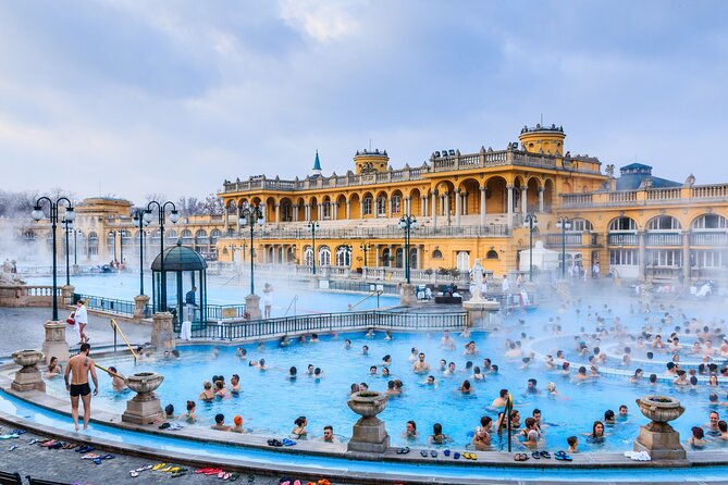 Entrance to Szechenyi Spa in Budapest - Indoor and Outdoor Pools at Széchenyi