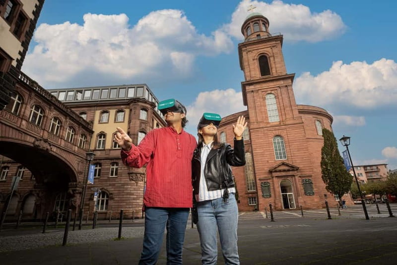 Frankfurt: Walking Tour - discover the city with VR glasses - Starting at TimeRide Frankfurt: Your Launch Point for Virtual Time Travel