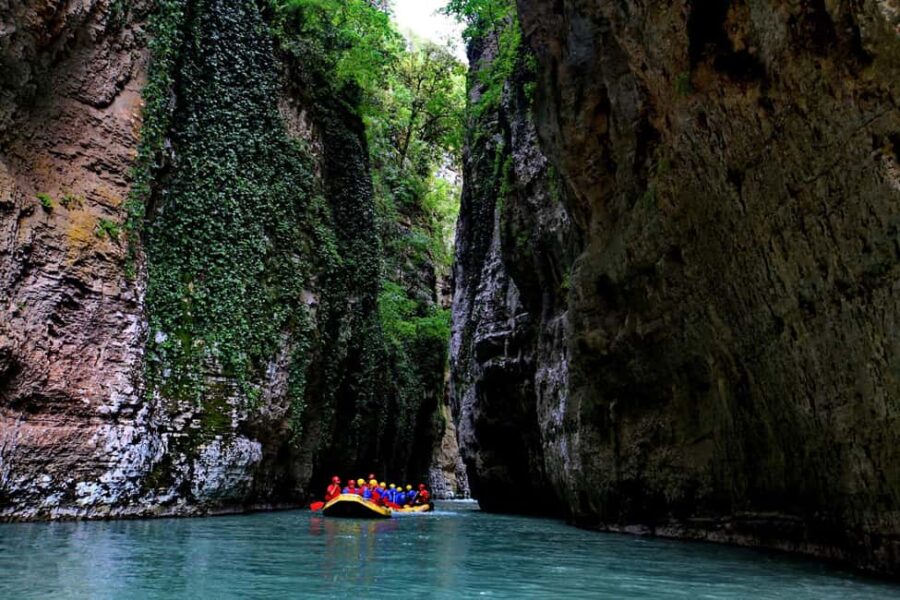 From Berat: Osumi Canyons Rafting/Kayak / River Tubing - Starting Point at Albania Adventure Resort