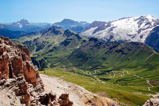 From Bolzano: Private Day Tour by car: The Great Dolomites Road - Ascending the Pordoi and Sella Passes