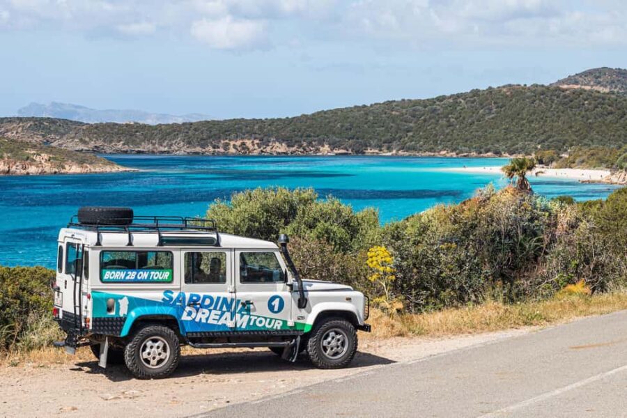 From Cagliari: 4x4 Mountains & Beaches Chia or Villasimius - The Choice: Chia or Villasimius