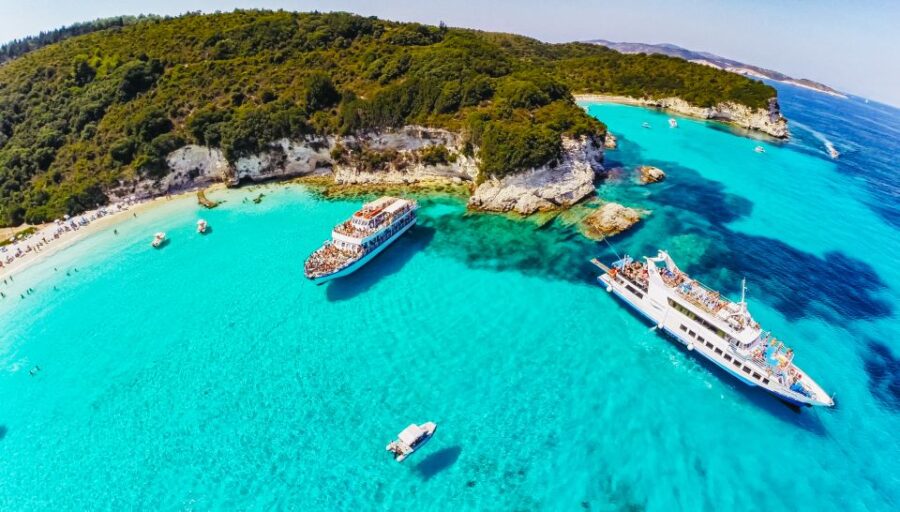From Corfu: Day Cruise to Paxos, Antipaxos, and Blue Caves - Swimming in Antipaxos’s Crystal Waters