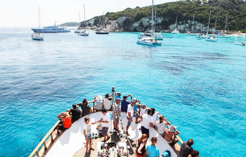 From Corfu: Day Cruise to Paxos, Antipaxos, & the Blue Caves - Comfortable Boat with Multiple Amenities