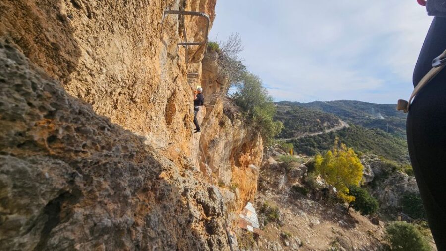 From Estepona: Vía Ferrata de Casares guided climbing tour - The Route of Casares’s Vía Ferrata: "La Plana"