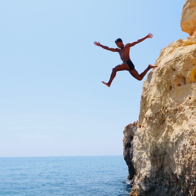 From Faro: Benagil, Algar Seco, 7 Hanging Valleys, & Marinha - Visiting Benagil Cave from Above: An Iconic View