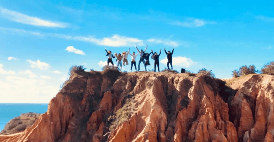 From Faro: Benagil, Marinha, 7 Valleys, Algar Seco Adventure - Starting Point Near Faro Sign Offers a Convenient Meet-Up