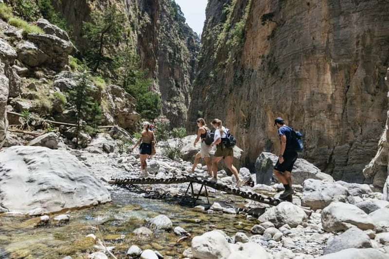 From Heraklion,Agia Pelagia,Malia: Samaria Gorge Guided Trip - Walking through the Samaria Gorge: A Demanding but Rewarding Trek