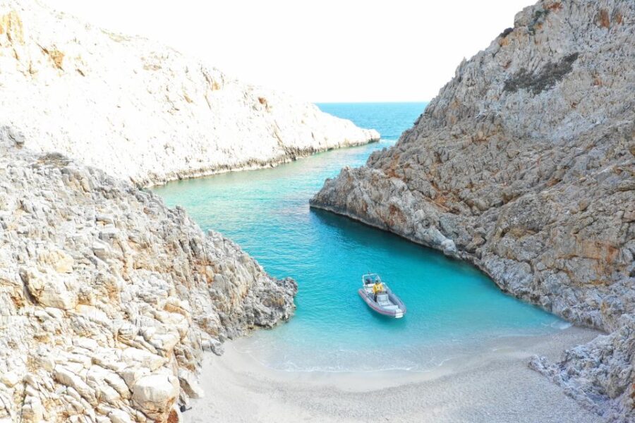 From Marathi: Private Seitan Limania Boat Trip - Snorkeling and Swimming in Crete’s Clear Waters