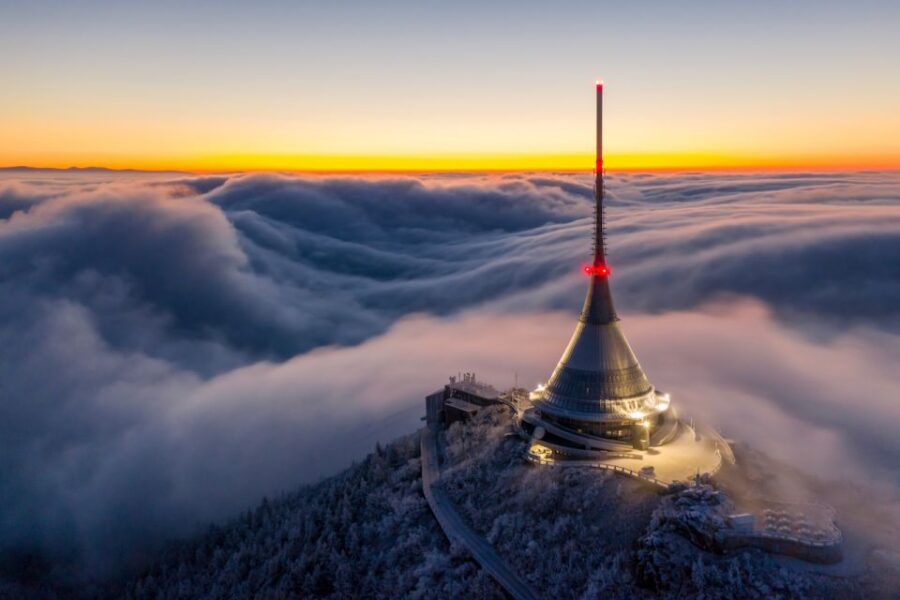 From Prague: Guided Snowshoe Tour with Mountain Views - The Journey from Prague to Jested Mountain