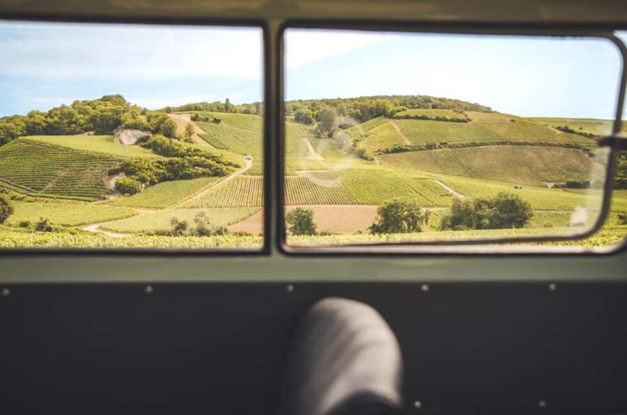 From the vines to the Champagne glass with a vintage car - Exploring the Champagne Region’s History and Vineyard Work