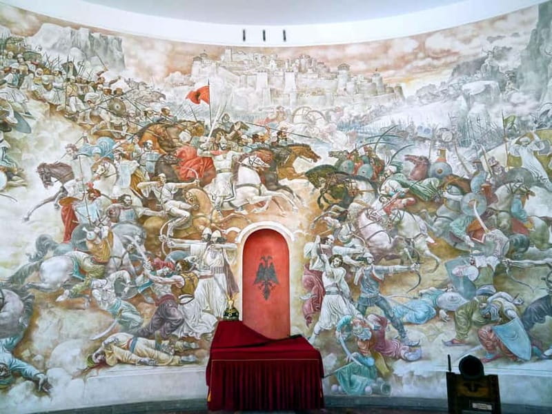 From Tirana/Durres: Kruja, Old Bazaar, Sari Salltik Day Tour - The Historic Fortress of Kruja and Skanderbeg Museum