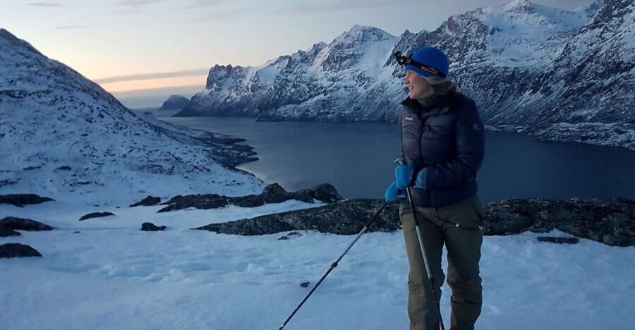 From Tromsø: Guided Snowshoe Hike Experience - The Scenic Route: Fjords, Mountains, and Islands in Winter Light