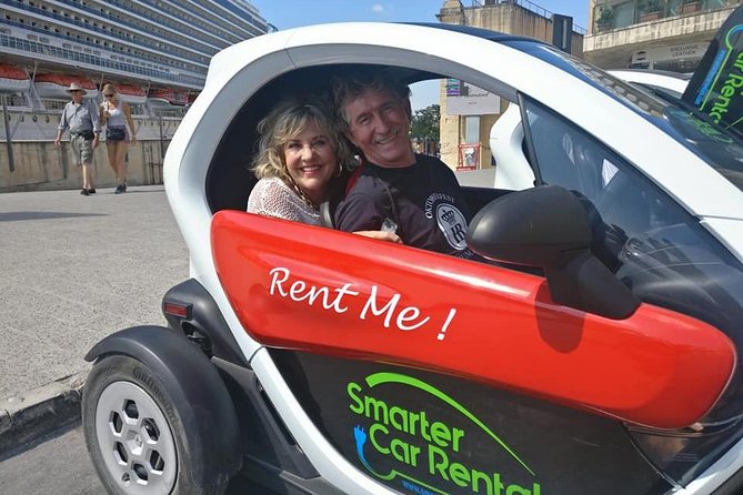FULL Day Eco Twizy 2 seater self drive Malta tour - Visiting Blue Grotto and Golden Bay in Your Own Time
