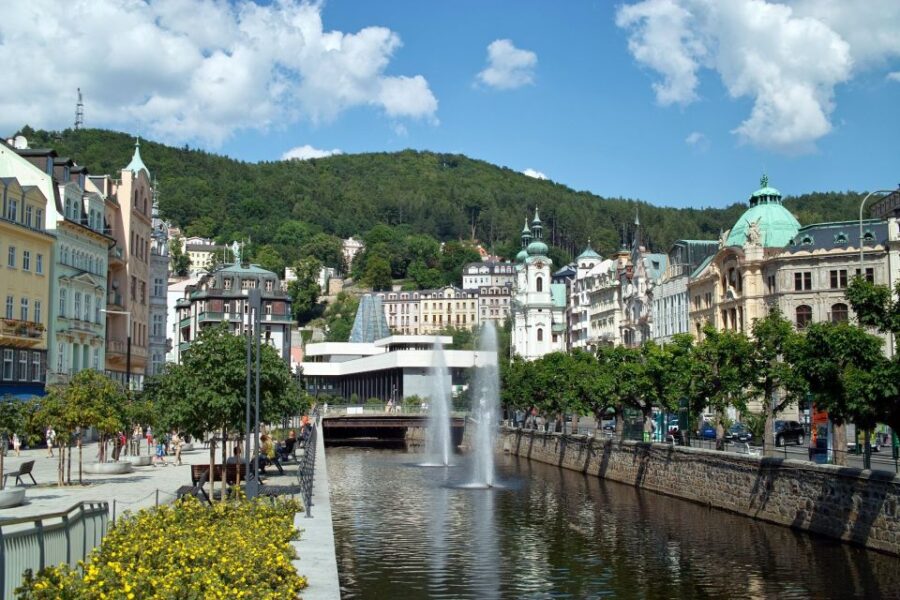 Full-Day Private Karlovy Vary Tour from Prague - Scenic Riverfront Streets and Colorful Houses