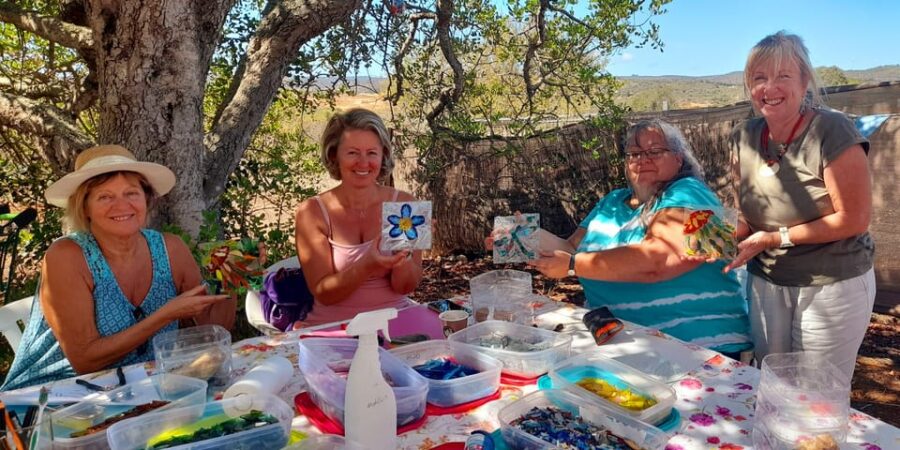 Glass on Glass Mosaic craft workshop near lagos - The Charm of the Rural Algarve Setting