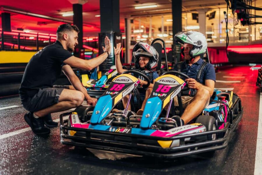 Gokart experience at Woop! karting - the fastest attraction - The Track: Multilevel with LED Lighting