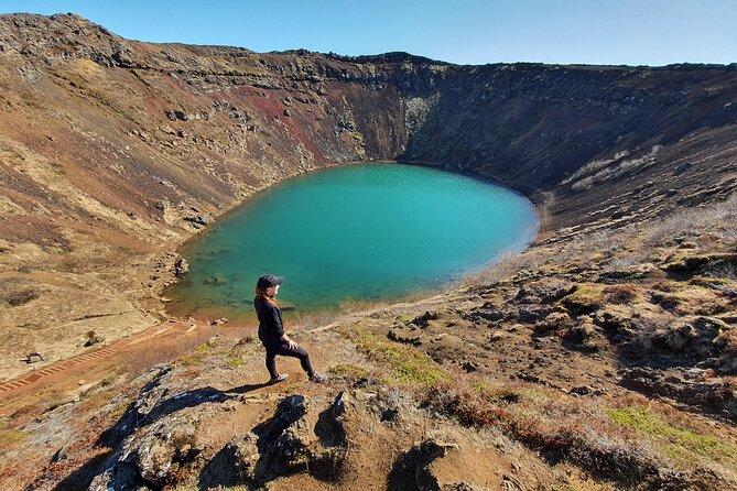 Golden Circle Geothermal Wonderland w/Hvammsvík Spa - Marveling at the Kerid Crater
