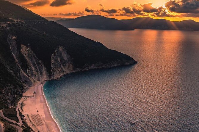 Golden Hour in Kefalonia A Private Tour with Sunset and Wine - Myrtos Viewpoint and the Iconic Beach