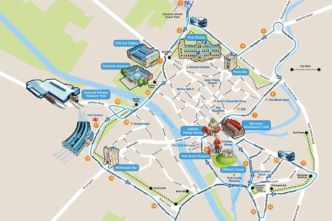 Golden Tours York Hop-on Hop-off Open Top Bus Tour with Audio Guide - The Route: Major Landmarks and Notable Stops