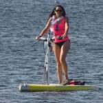 Gruissan: aquastepper rental (a mix of paddleboarding and stepper) - The Location: Grazel Beach in Gruissan