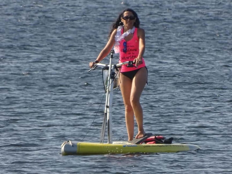 Gruissan: aquastepper rental (a mix of paddleboarding and stepper) - The Location: Grazel Beach in Gruissan