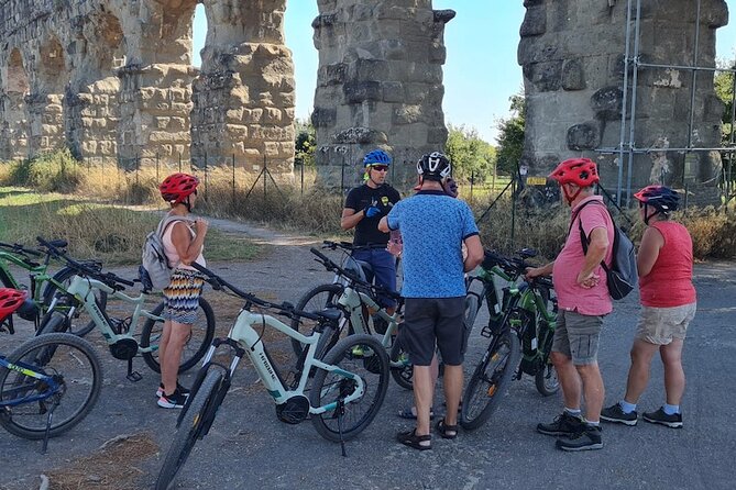 Guided tour of the Appia Antica by E-bike with aperitif - Starting Point at Viale della Piramide Cestia