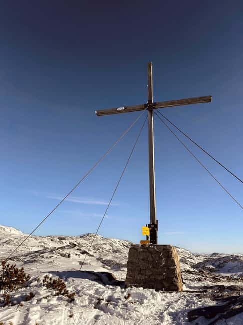 Hallstatt: Panoramic Snowshoe Hike to Heilbronner Cross - The Significance of the Heilbronner Cross