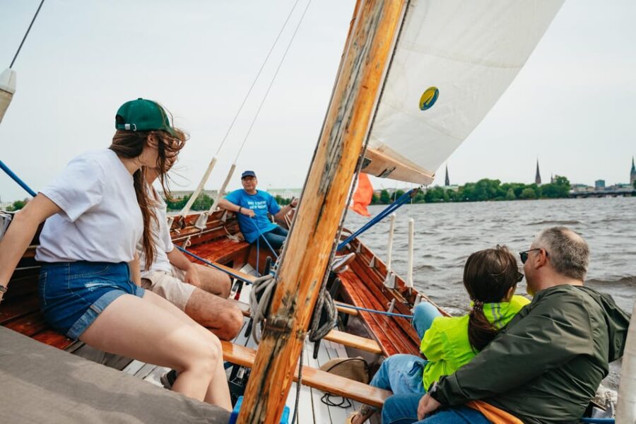 Hamburg: Alster River Sailing Tour on a 2-Masted Sailboat - The Historic Wooden Sailboat: A Mahogany Cutter