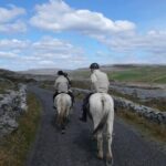 Horse riding - Burren Trail. Lisdoonvarna, Co Clare. Guided. 3 hours. - Riding Past Ancient Stone Forts and Irish Ruins