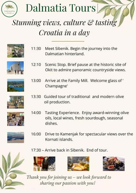 ibenik: Croatia in a Day, Vistas, History, Olive Oil, Wine - From Šibenik to the Okit Hill Viewpoint for Breathtaking Vistas