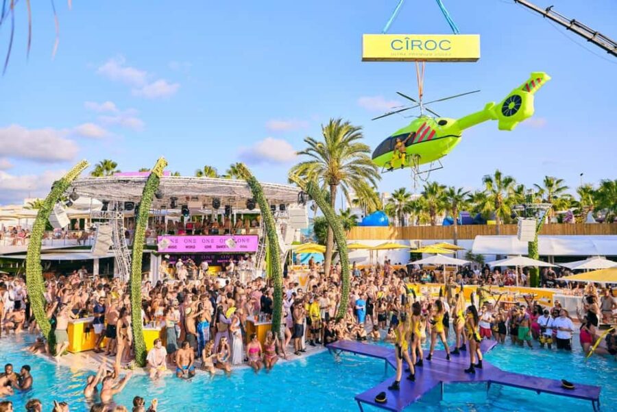 Ibiza Pool Party & Club Tour - O Beach & Eden Club - A Beach Club Interlude with Games and Ibiza Vibes