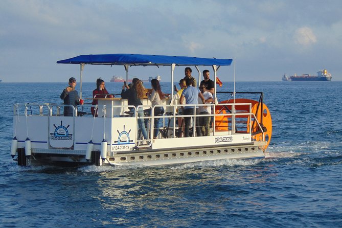 Individual Boat rental - Pedal Cruises Barcelona - Cycle Boat - Cruising Past the Barcelona Skyline