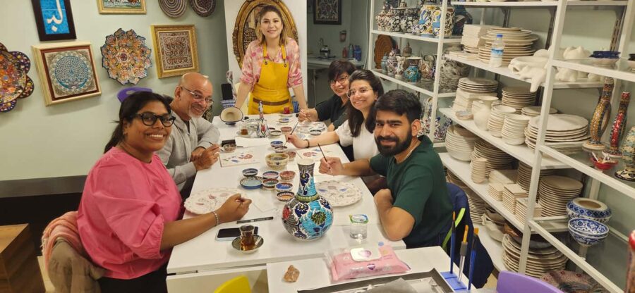 Iznik Quartz Tile Workshop in Istanbul  Create Your Own Tile and Artwork - The Heart of Istanbul: Central Location and Studio Access