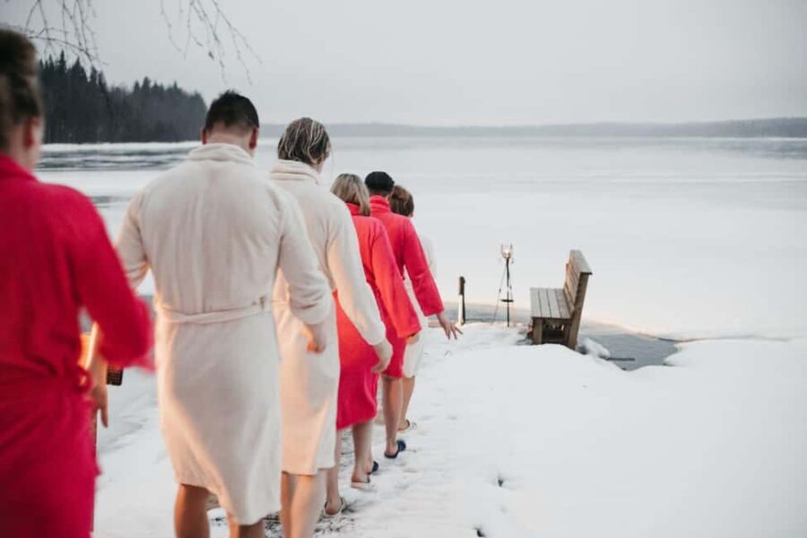 Jyvaskyla: Ice Dipping and Sauna with a Finn - Meeting at Loitsu Sauna’s Terrace in Jyvaskyla
