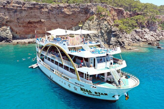 Kemer Mega Star Boat Trip With Hotel Transfer and Lunch - Scenic Stops at Phaselis Koyu and Paradise Bay