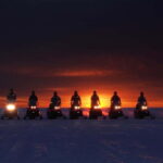 Kemi-Tornio: Sunset Snowmobile Safari - Admiring the Arctic Sunset from the Open Landscape
