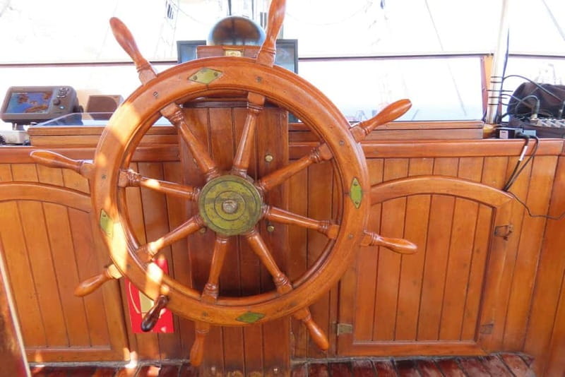 Kos : 3-Island Wooden Ship Cruise w/ Lunch on Captain Hook - The Wooden Yacht Captain Hook and Its Comfortable Features