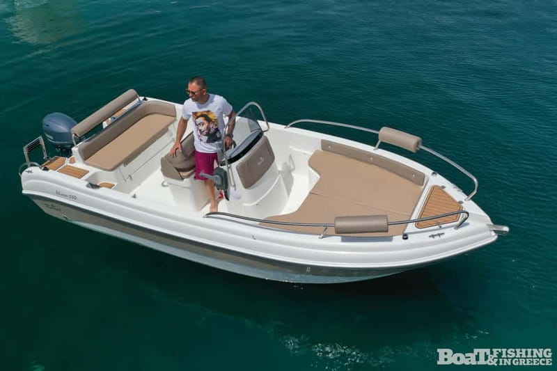 Kos: Private Speedboat Rental -No License required - From the Meeting Point near Ammos Beach to the Island Stops