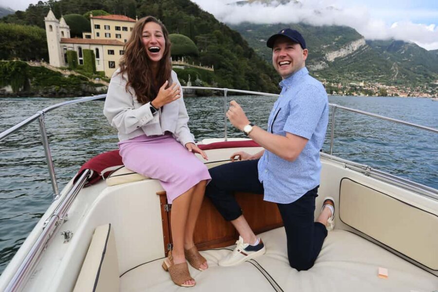 Lake Como: Proposal Boat Tour and professinal Photoshoot - Visiting Villa del Balbianello and Other Villas