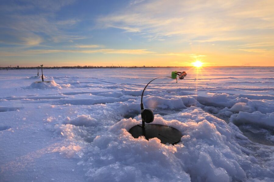 Levi: Ice Fishing by Snowmobile - Starting the Adventure: Snowmobiling Across Arctic Snowfields