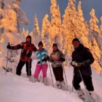 Levi: Lakeside forest snowshoeing - Walking on the Frozen Lake in Levi