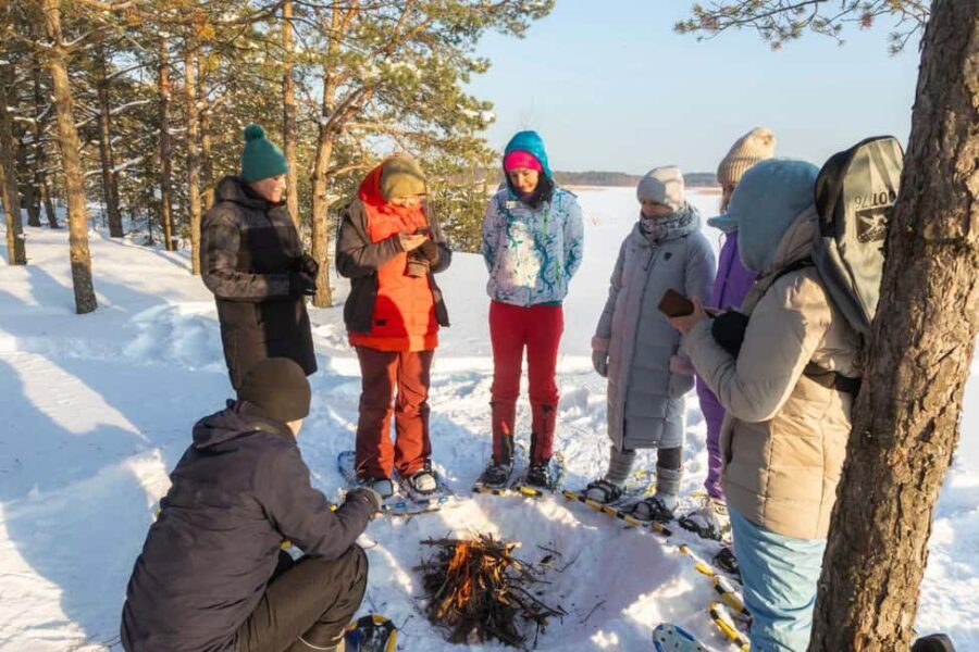 Levi: Snowshoe Survival Experience - Exploring the Snowy Forest of Rautusjarvi