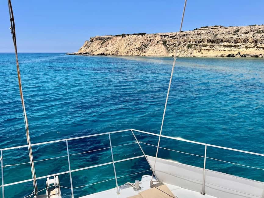 Limassol: Catamaran Cruise with Lunch - Starting from Limassol Old Port to Cape Gata and Ladies Mile Beach